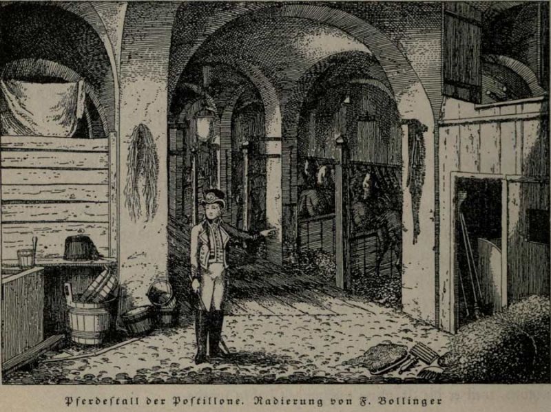 München - Pferdestall der Postillone - F. Bollinger