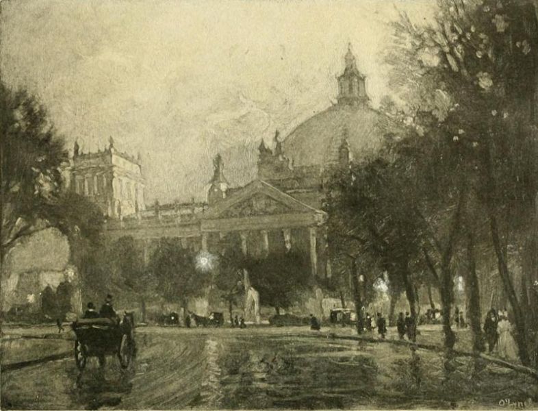 Berlin — Palace of the Reichstag, fronting the Königs Platz. Painted by Karl O Lynch von Town. 