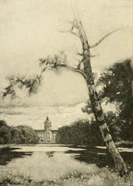 Berlin — The Royal Castle, Charlottenburg, as seen from the Gardens. Painted by Karl O Lynch von Town. 