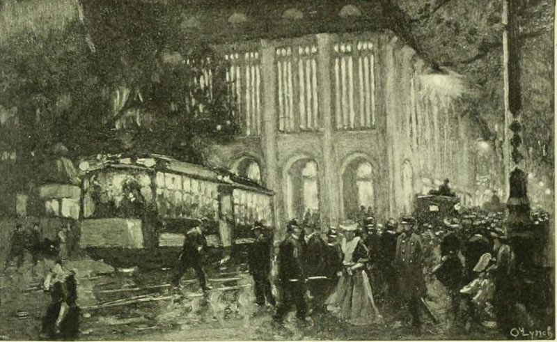 Berlin — Wertheims Store in the Leipziger-Strasse. Painted by Karl O Lynch von Town. 