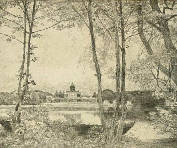 Potsdam — The Marble Palace on the Holy Lake. Drawn by Hans Herrmann. 