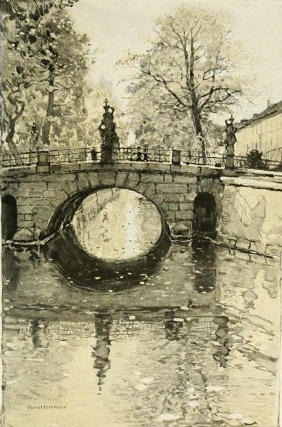 Potsdam — The Broad Bridge. Painted by Hans Herrmann. 