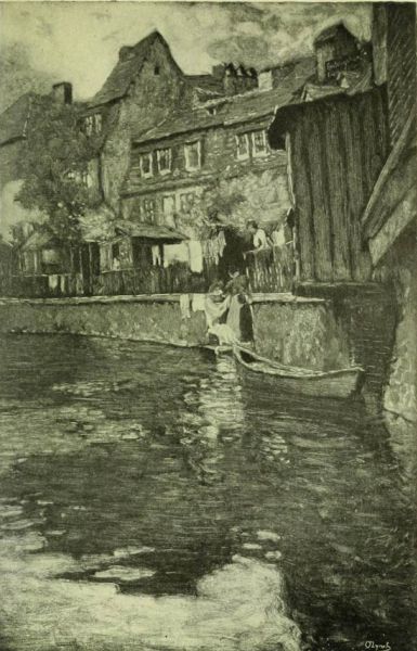 Leipsic — On the Pleisse, in the Naundorfchen Quarter. Painted by Karl O Lynch von Town. 