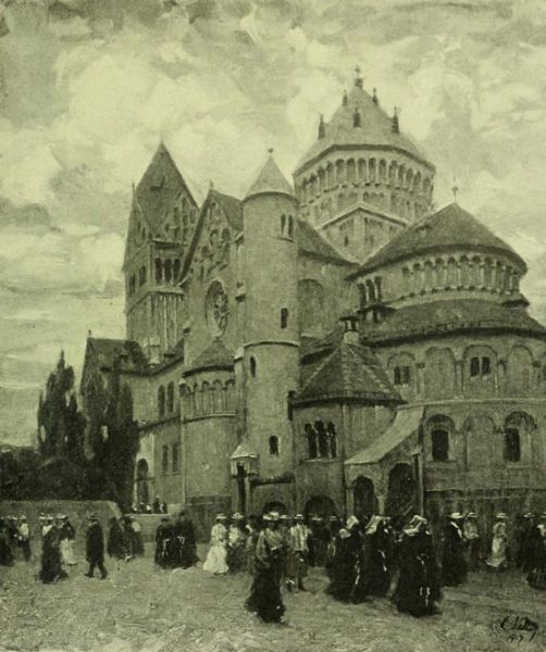 Munich — The Church of St. Anna. Painted by Charles Vetter. 