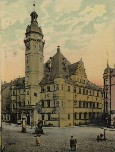 Das Rathaus in Altenburg um 1910