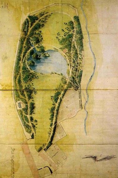 Amorbach - Plan des Schloss-Parkes, Friedrich Ludwig Sckell