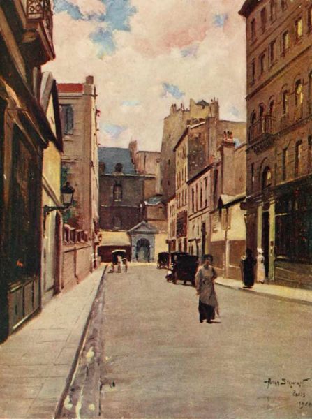 Eine Straße im alten Paris
