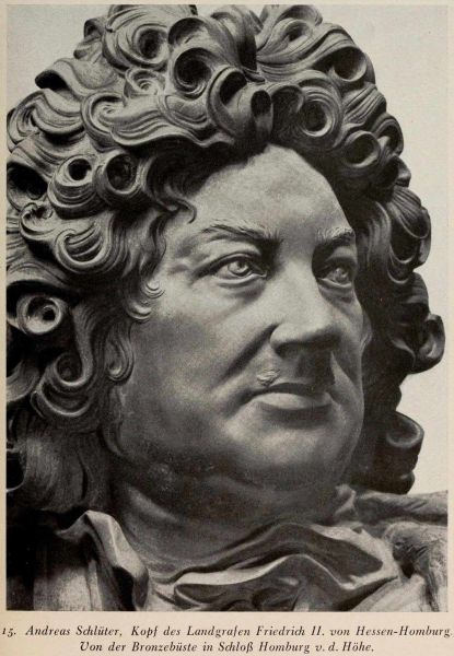 015. Andreas Schlüter, Kopf des Landgrafen Friedrich II. von Hessen-Homburg. Von der Bronzebüste in Schloss Homburg v. d. Höhe. 