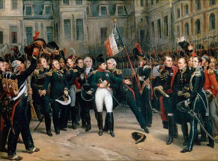 Napoleons Abschied von der Garde in Fontainebleau, 1814