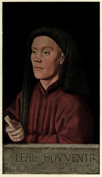 Plate III. Portrait of Tymotheos, 1432 (By John van Eyck.— National Gallery, London, No. 290)