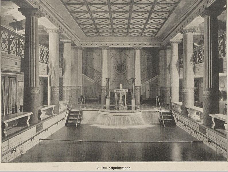 An Bord des Riesedampfers Imperator - 2. Das Schwimmbad