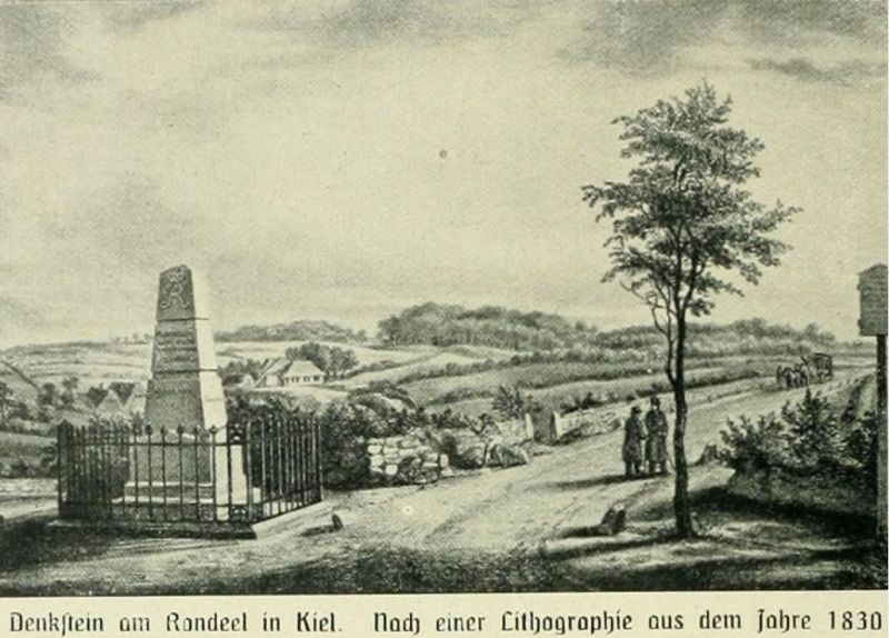 002 Denkstein am Randeel in Kiel._ 1830
