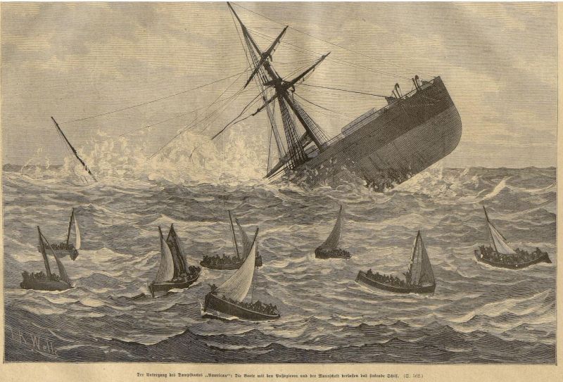 Der Untergang des Dampfschiffes American