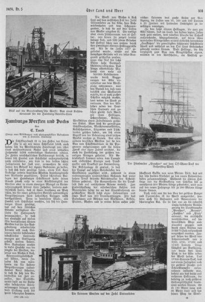 Über Land und Meer 1909 Nr.05 109 Hamburgs Werften und Docks