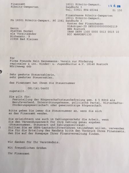 Freunde Hein Hannemanns Finanzamt 2