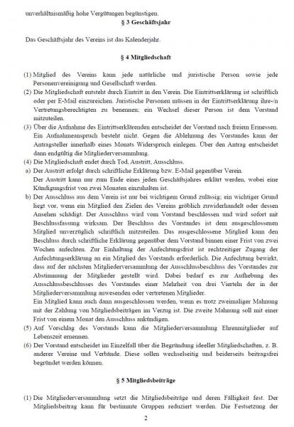 Satzung 2