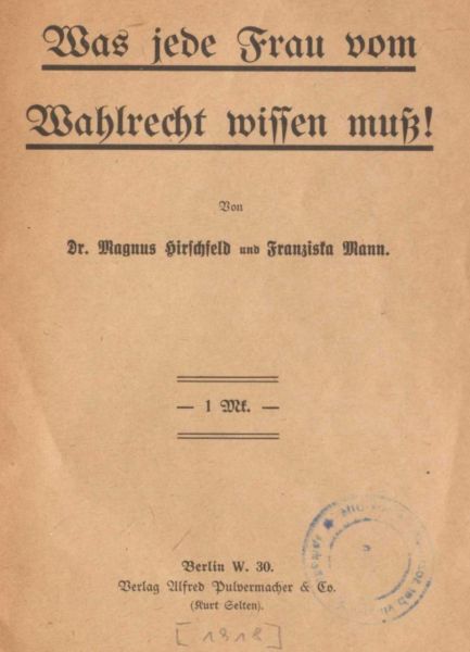 Was jede Frau vom Wahlrecht wissen sollte, Titel
