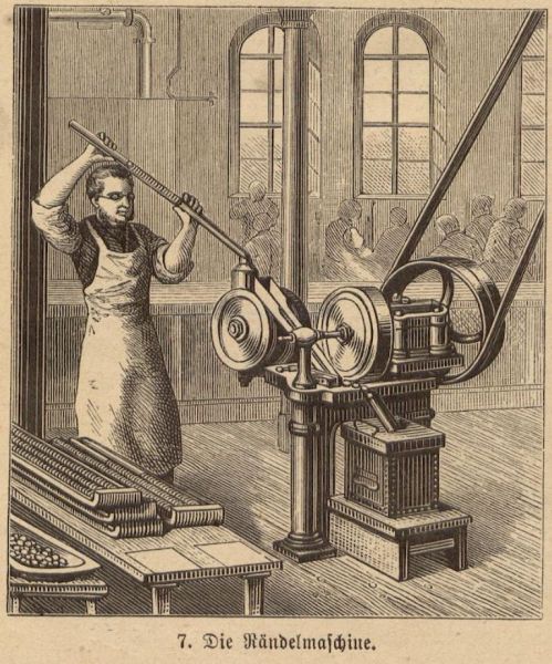 Berlin Münze 07 Die Rändelmaschine
