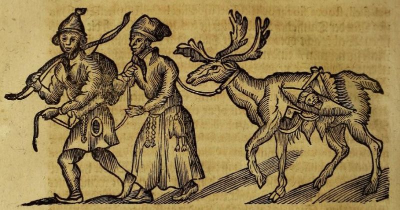 Lappen-Familie auf dem Marsch