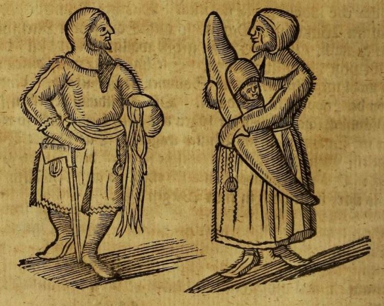Lappen-Familie, Mann mit Axt
