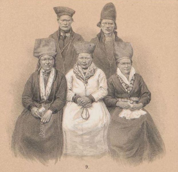 Lappen-Frauen und Männer