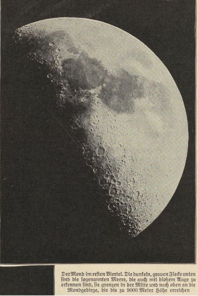 Der Mond im ersten Viertel