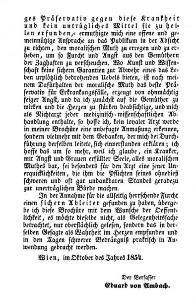 Cholera Vorwort 2