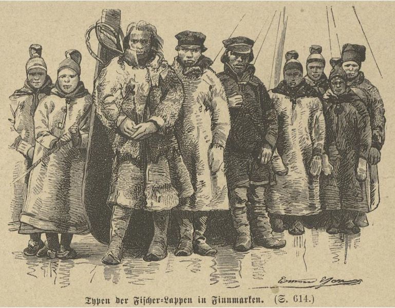 Typen der Fischer-Lappen in Finnmarken
