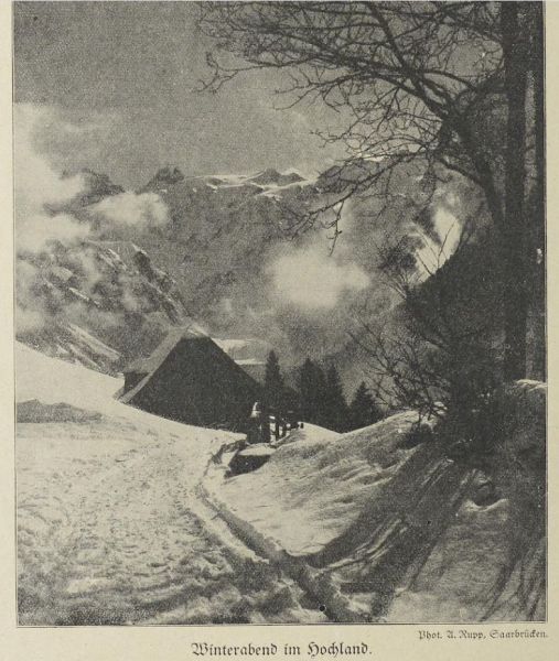 Winterabend im Hochland