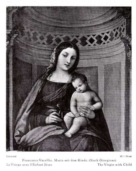 034 052 Francesco Vecellio. Maria mit dem Kinde