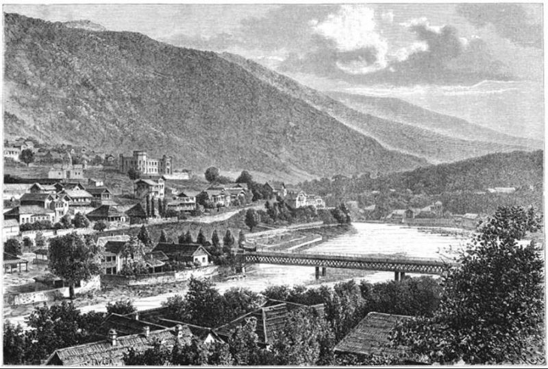 Stadt im Kaukasus