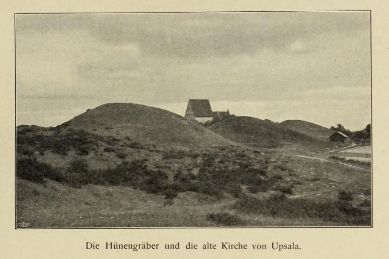 Die Hünengräber und die alte Kirche von Upsala
