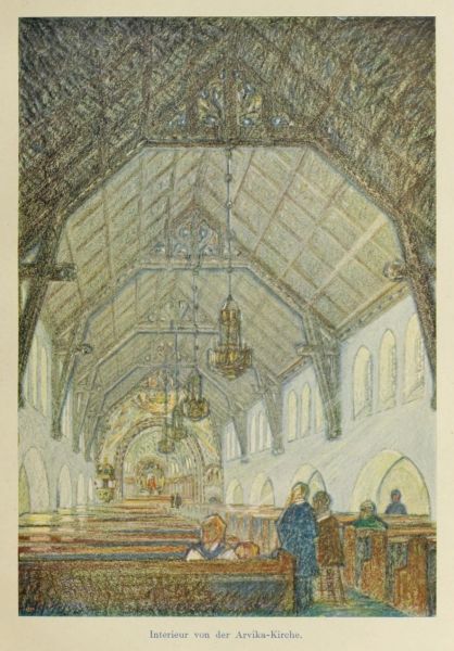 Interieur von der Arvika-Kirche