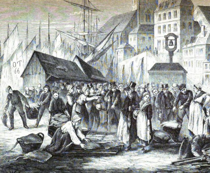 Fischauktion im Hafen von Treport_