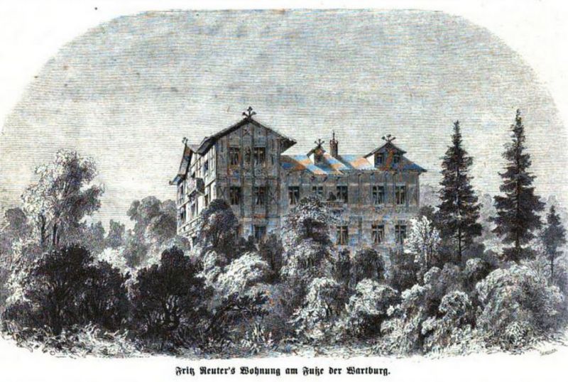 Fritz Reuters Wohnung in Eisenach am Fuße der Wartburg