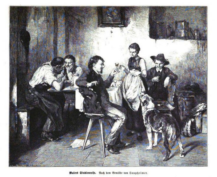 Wirtshaus, Malers Studienreise