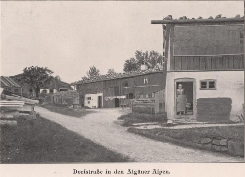 046 Dorfstraße in den Algäuer Alpen [Allgäuer]