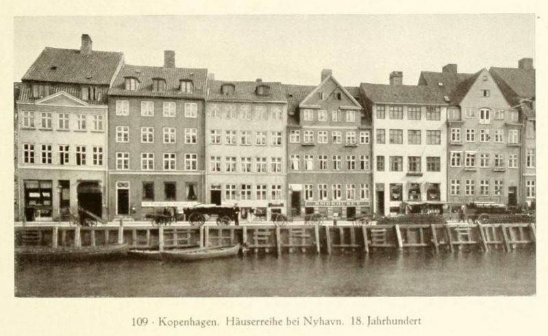 KOpenhagen, Häuserreihe bei Nyhavn 18. Jahrhundert 