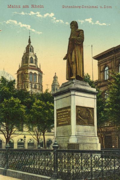 Mainz - Dom und Gutenberg-Denkmal