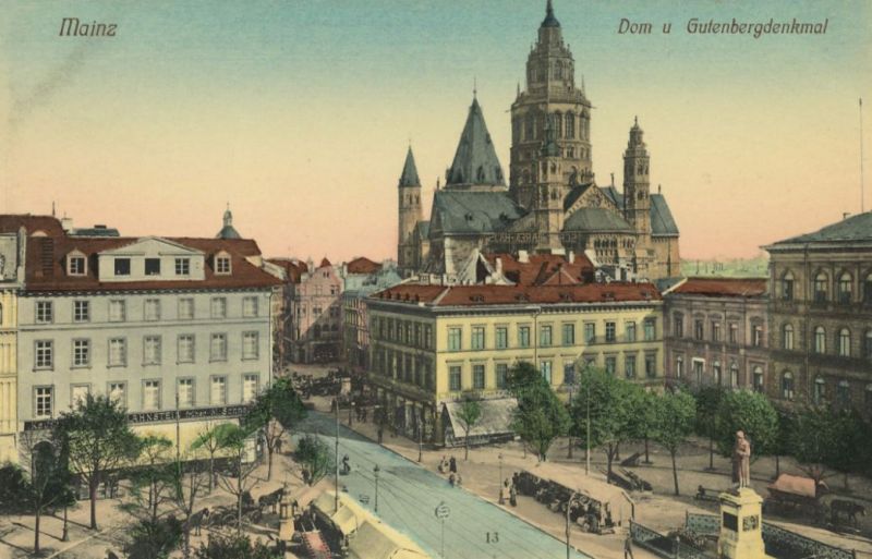 Mainz - Dom und Gutenberg-Denkmal (2)