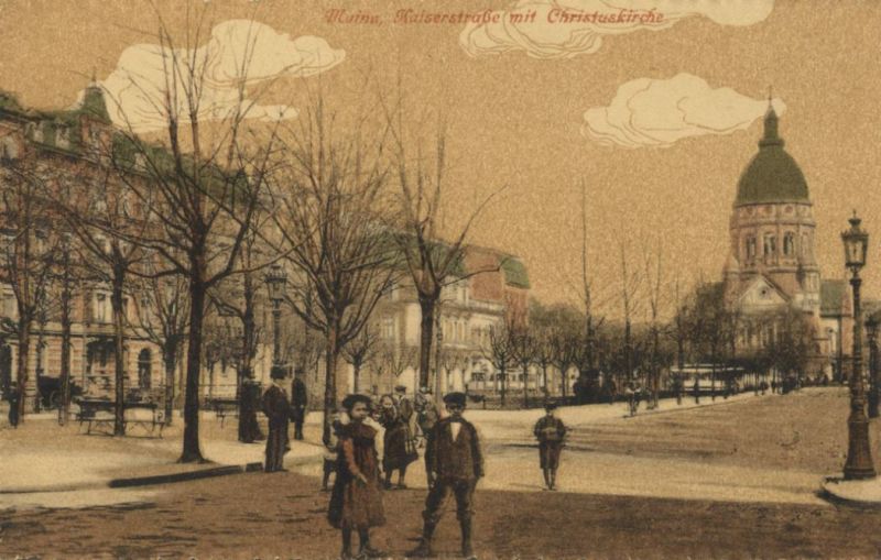 Mainz - Kaiserstraße und Christuskirche