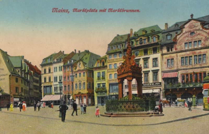 Mainz - Marktplatz mit Marktbrunnen