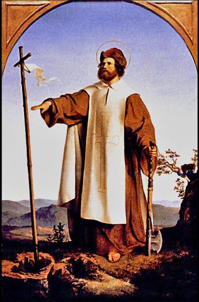 Der heilige Bonifatius, Gemälde (1832) von Alfred Rethel
