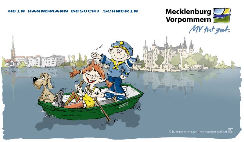 Hein Hannemann, mit Pippi in Schwerin