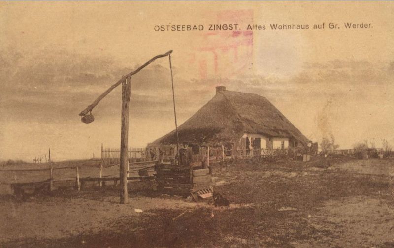 Ostseebad Zingst, altes Wohnhaus auf dem Werder