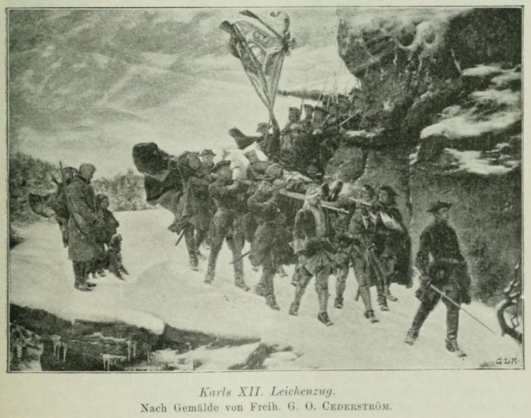 Schweden, Karls XII. Leichenzug