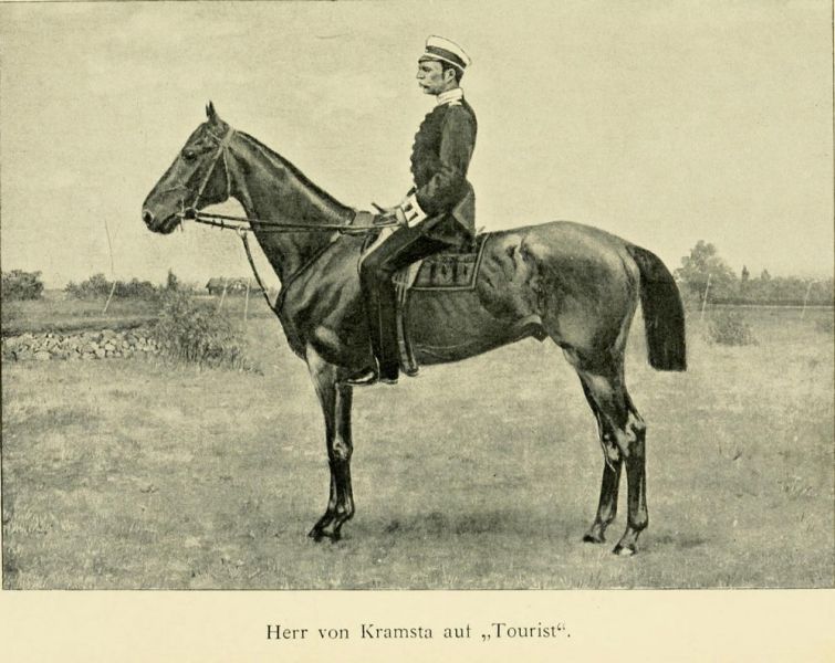Herr von Kramsta auf „Tourist“. 