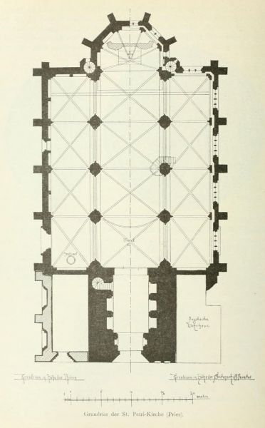 100 Rostock, Grundriss der St. Petri-Kirche