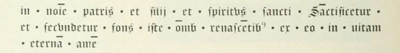 Rostock. 107 Taufe, Tauffass-Inschrift