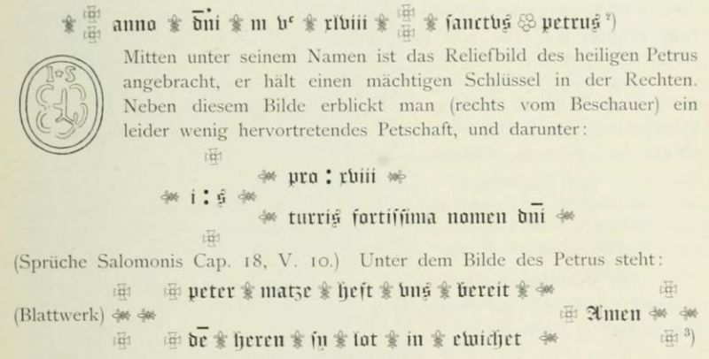 Rostock. 111, St. Petri, Glocken-Inschrift (3)